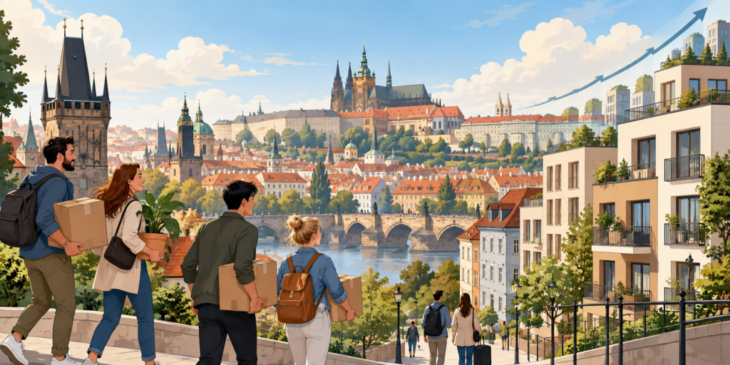Crescita della popolazione e mercato immobiliare di Praga nel 2026
